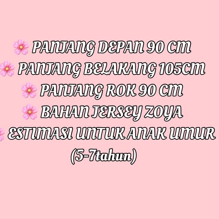Hot Sell.. Mukena Anak Renda Usia 5 - 7 Tahun Jersey Zoya