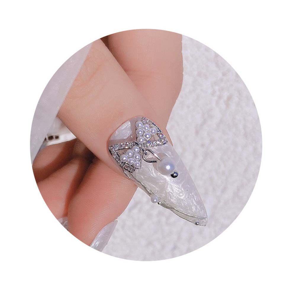 Mxbeauty Liontin Astronot / Beruang 3D Bahan Metal Hias Zircon / Mutiara Gaya Jepang Untuk Dekorasi Nail Art DIY