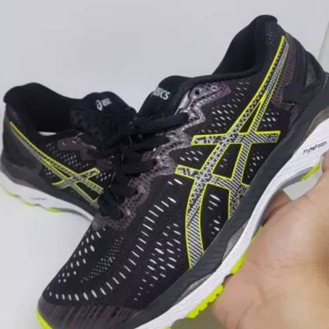 Jual Sepatu Olahraga Running Volly Asics Gel Kayano 23 Black Green Indonesia Shopee Indonesia