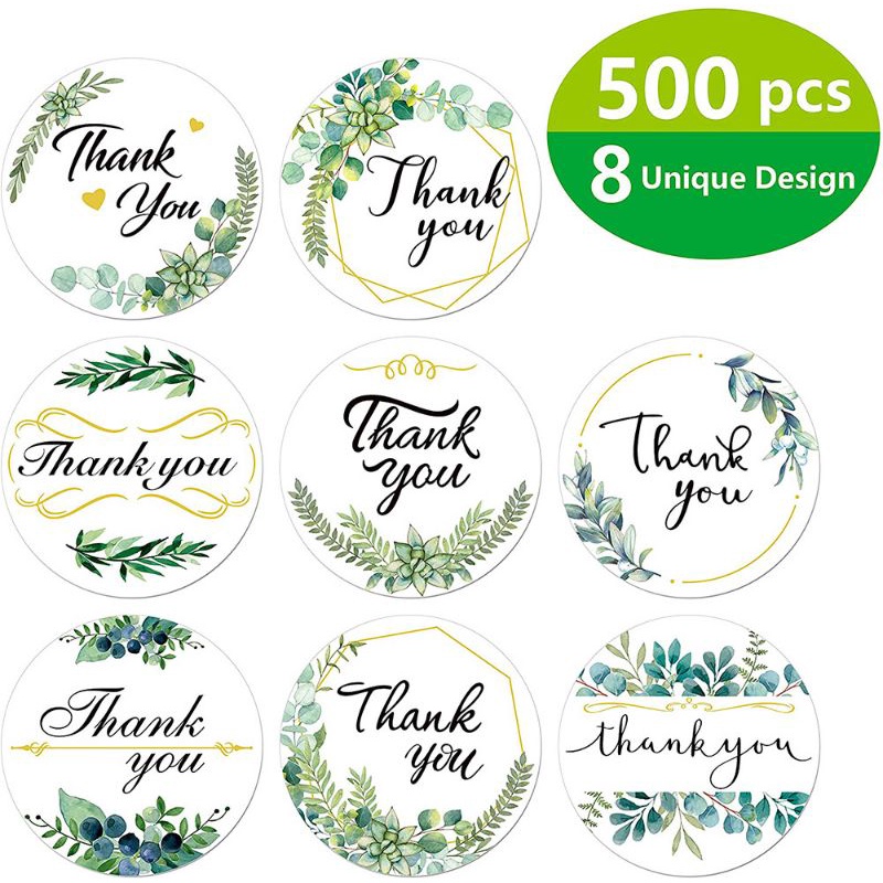 500 Pcs Sticker Thank You / 1 Roll Ukuran 1inch / 2.5 cm.. PROMO TAHUN BARU banyak motif lain, cek di slide selnjutnya ya-O