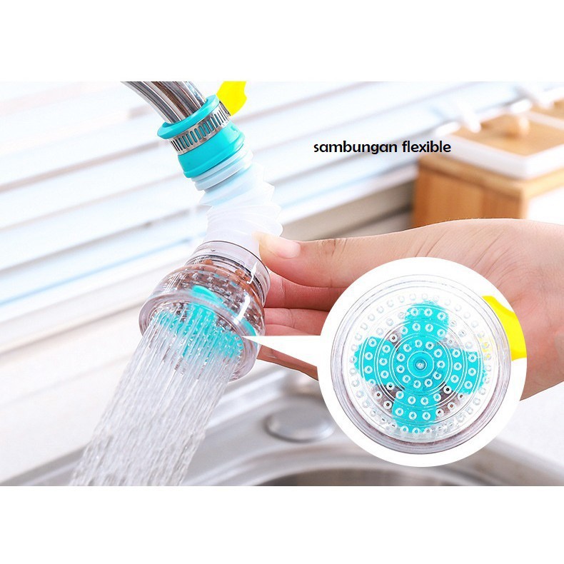 Sambungan Keran Kran Air Faucet Plastic Shower Head Water Saving