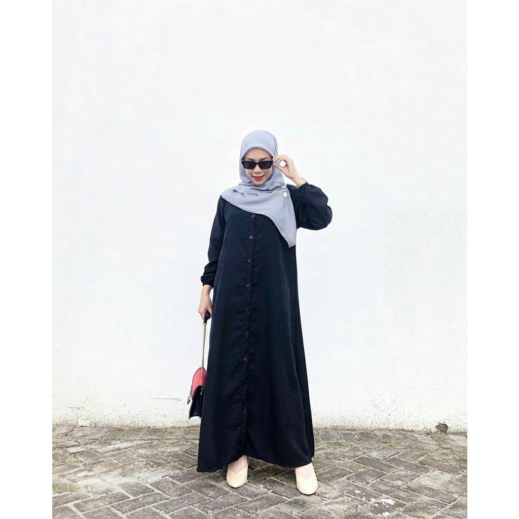 DRESS NADIA KANCING BEST SELLER GAMIS TUNIK MURAH BISA COD