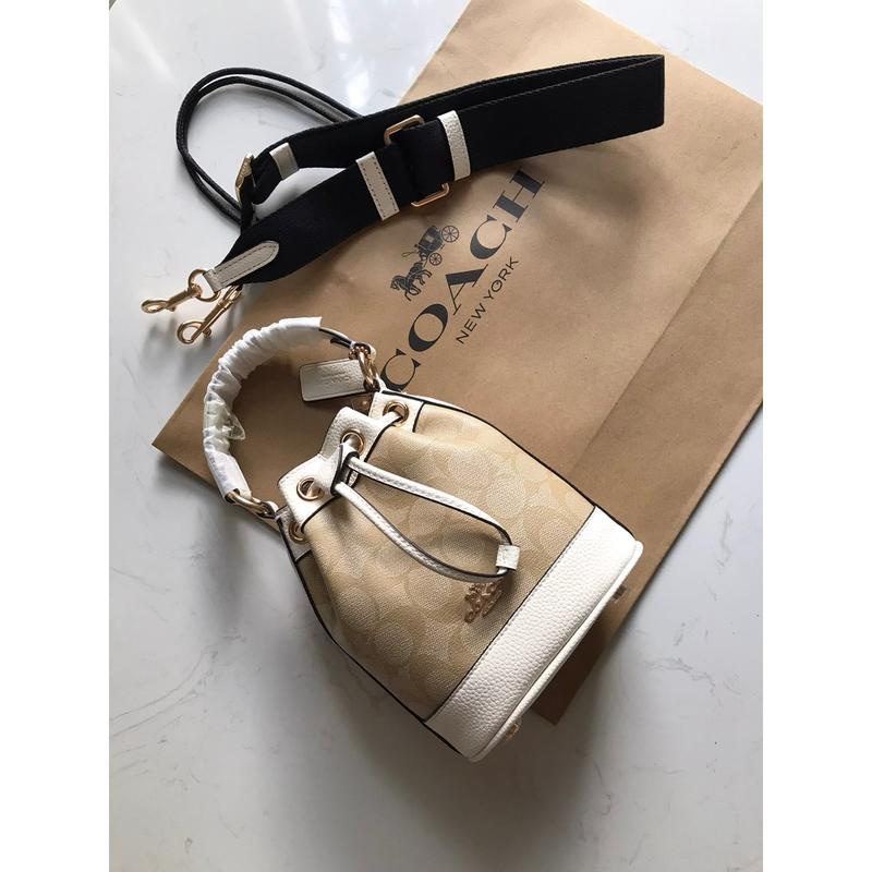 Tas wanita women Mini Demsey Bucket bag signature Jacquard mini bukcet bag 5121 5112 5268