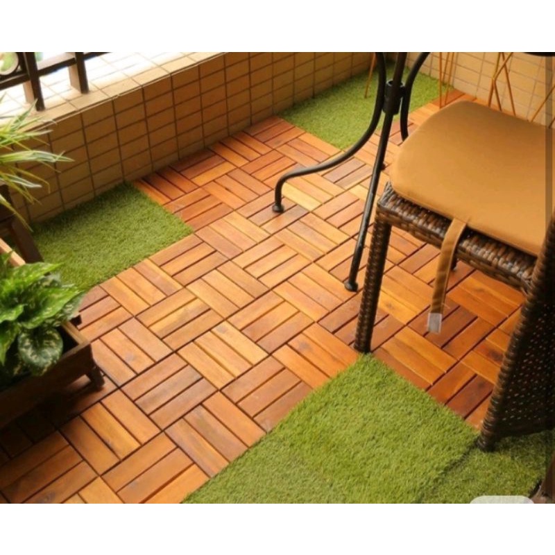 decking tile/parket kayu lantai kayu hiasan ruangan outdoor taman dekorasi rumah