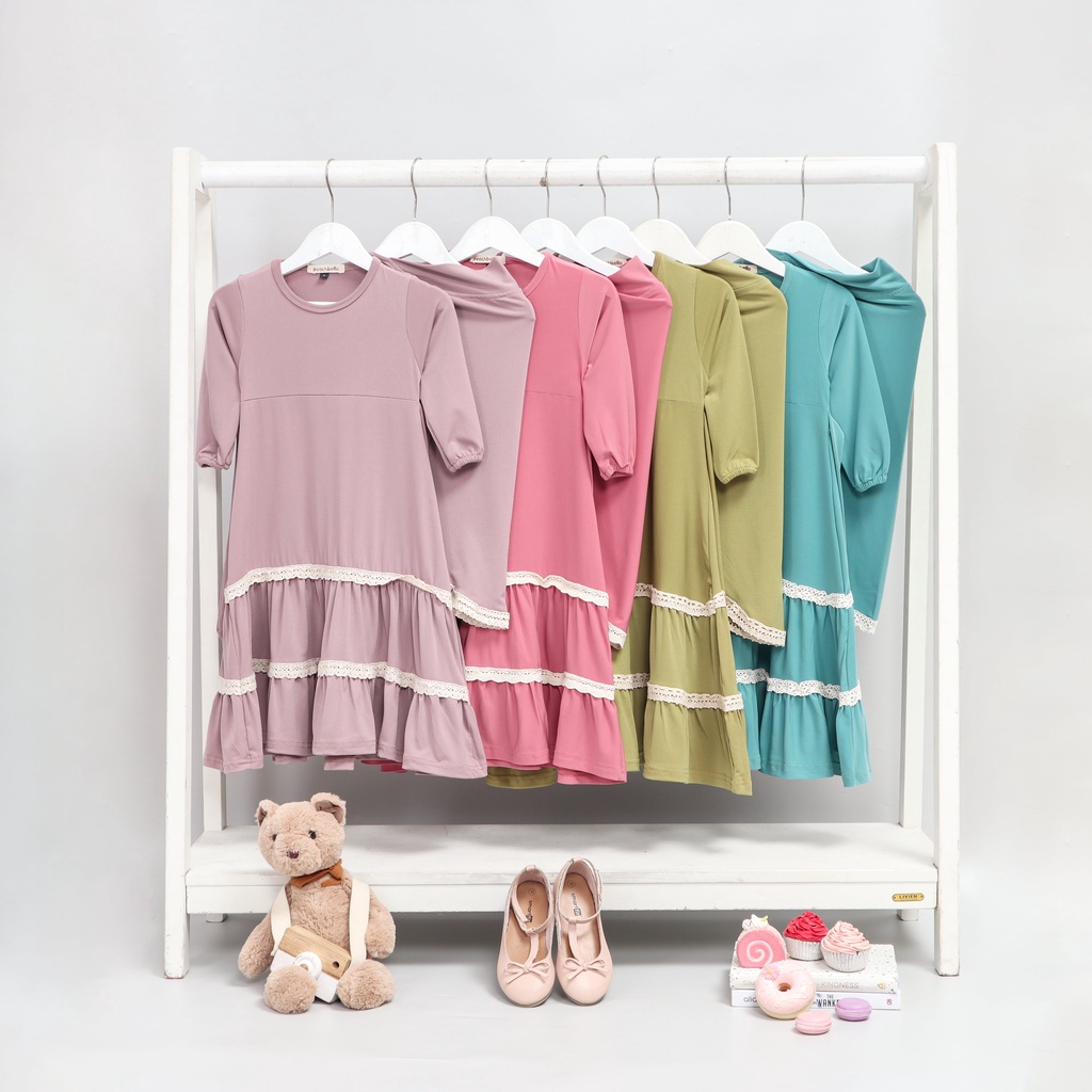 SET GAMIS ANAK PEREMPUAN/BUSANA MUSLIM ANAK PEREMPUAN/BAJU MUSLIM ANAK PEREMPUAN USIA 2,3,4,5,6 TAHU