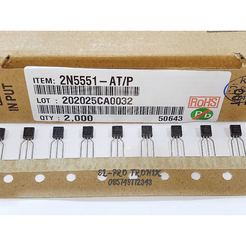 2N5551 2N 5551 TRANSISTOR 2N5551 KEC TR 2N 5551 KEC ORIGINAL RENCENG