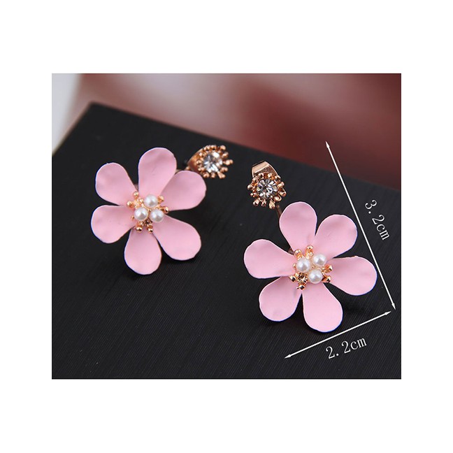 LRC Anting Tusuk Fashion Metal Flower Earrings A58551