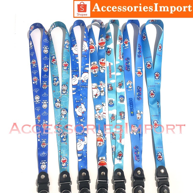 TALI GANTUNGAN HP/ KUNCI/ KARTU/ USB/ LANYERD/ NECK STRAP DORAEMON/ HELLOKITTY/ STITCH/ MINNIE/ CONY