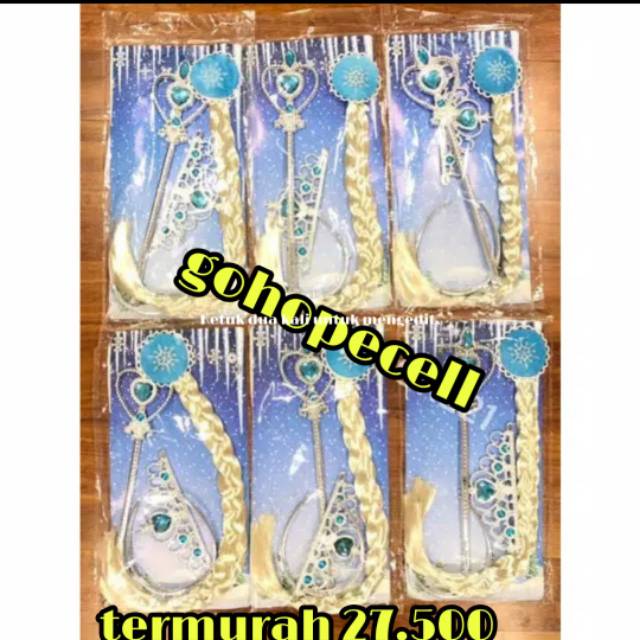 AKSESORIS SET RAMBUT FROZEN/MAHKOTA/TONGKAT FROZEN/CROWN  FROZEN