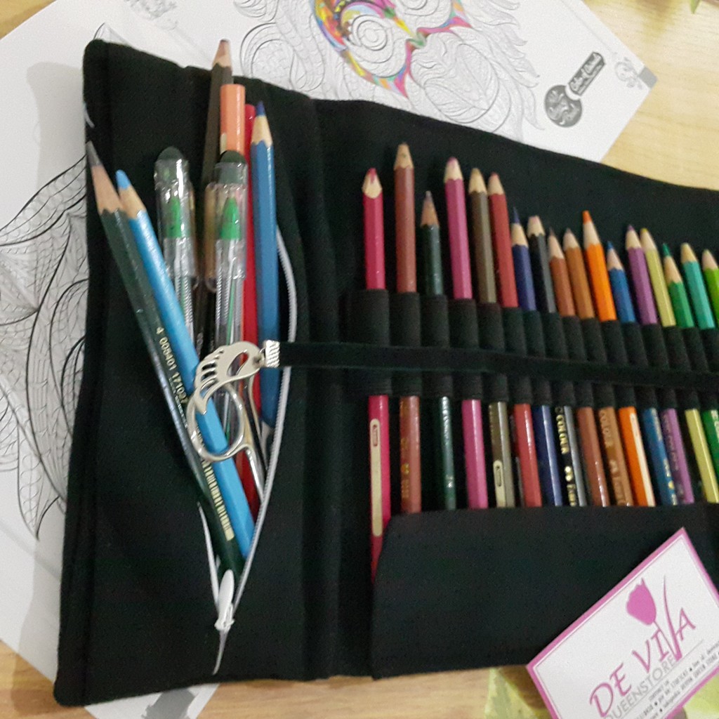 

ROLL PENCIL CASE / TEMPAT PENSIL GULUNG - pure black