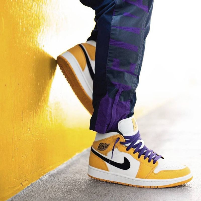 nike jordan purple and yellow