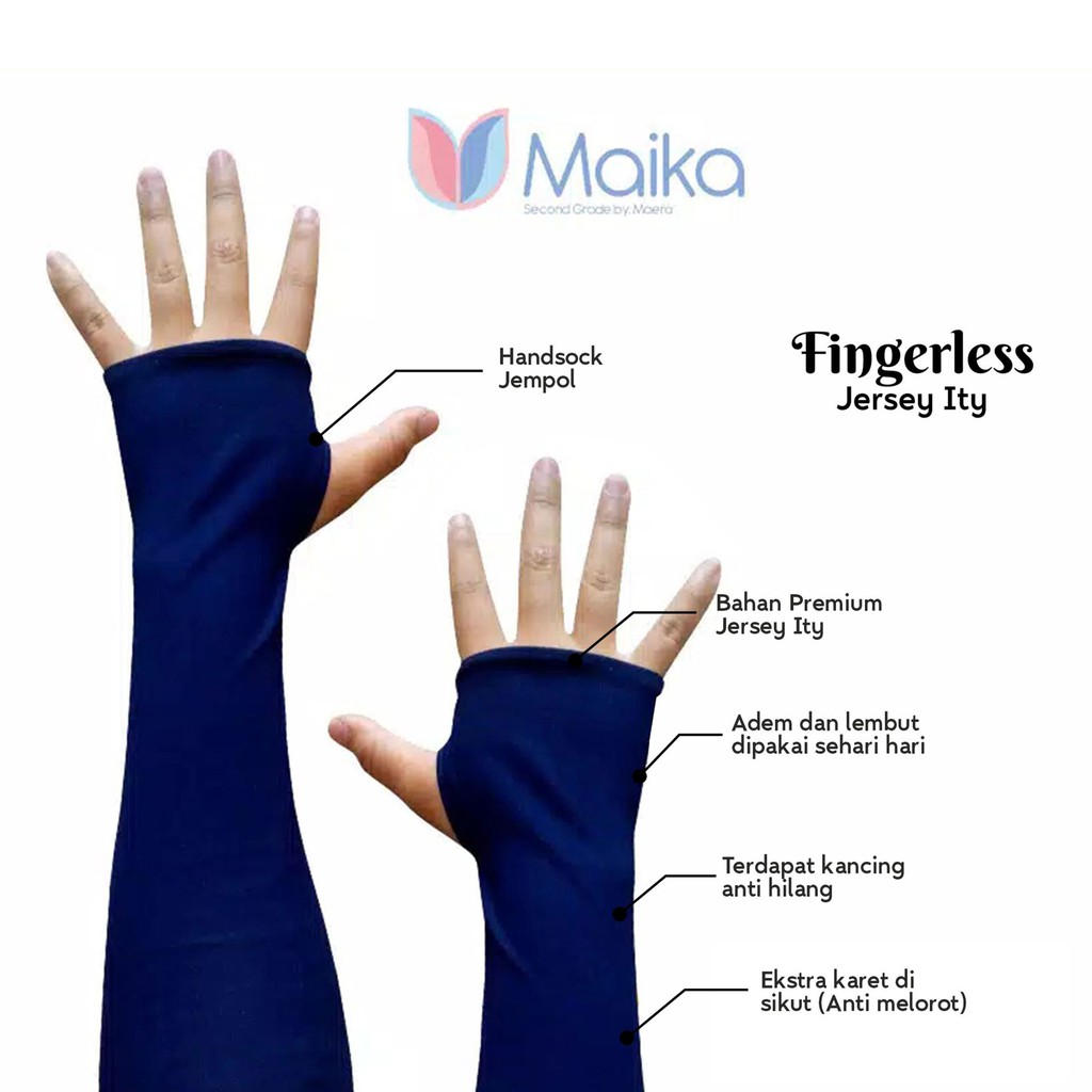 Handsock Manset Tangan Jempol  Bahan Jersey by Maika