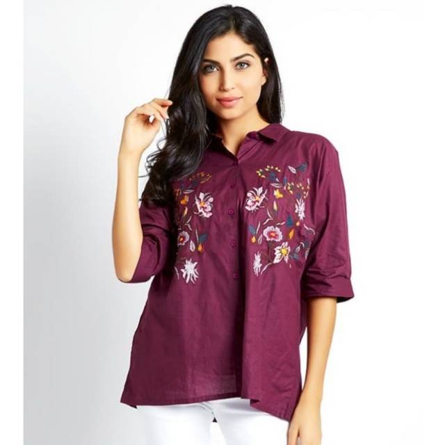 Sophie Paris pakaian wanita Vigna Purple L, XL