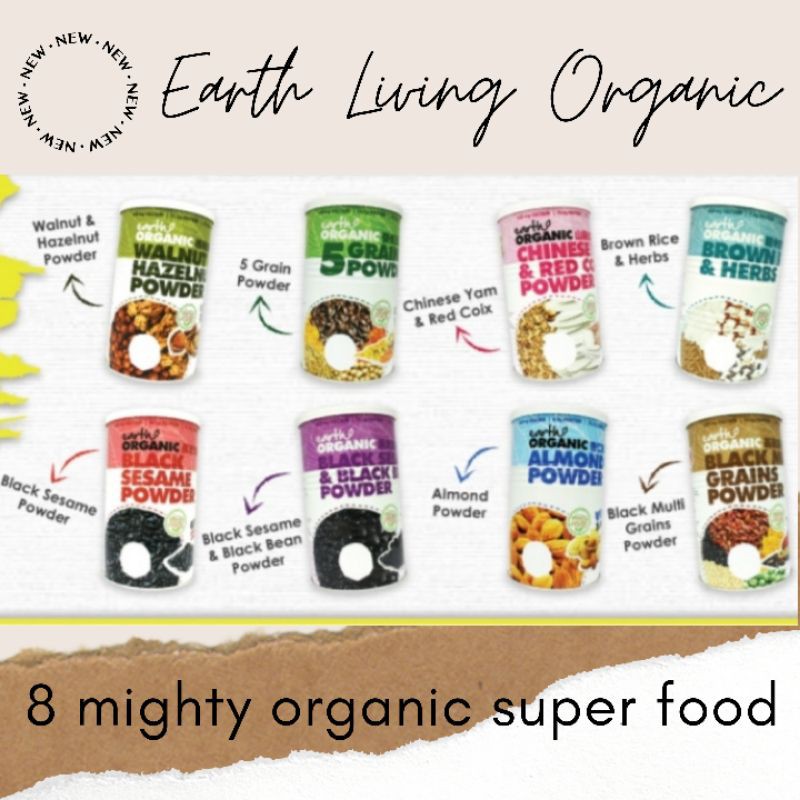 Organic Almond Milk Powder Earth Living 500gr Susu almond bubuk