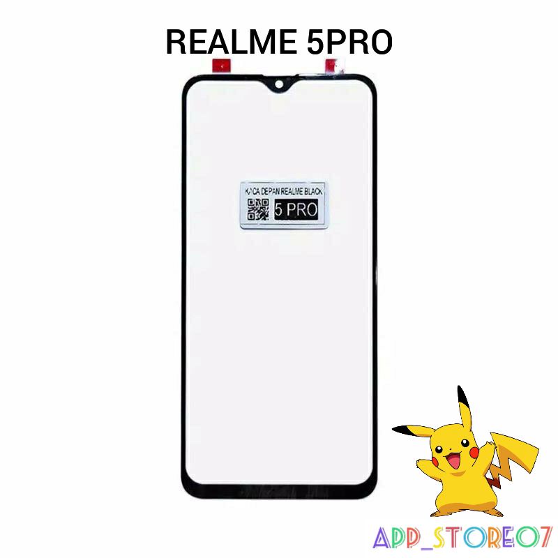 KACA LCD KACA DEPAN KACA LAYAR TOUCHSCREEN REALME 5 PRO ORI