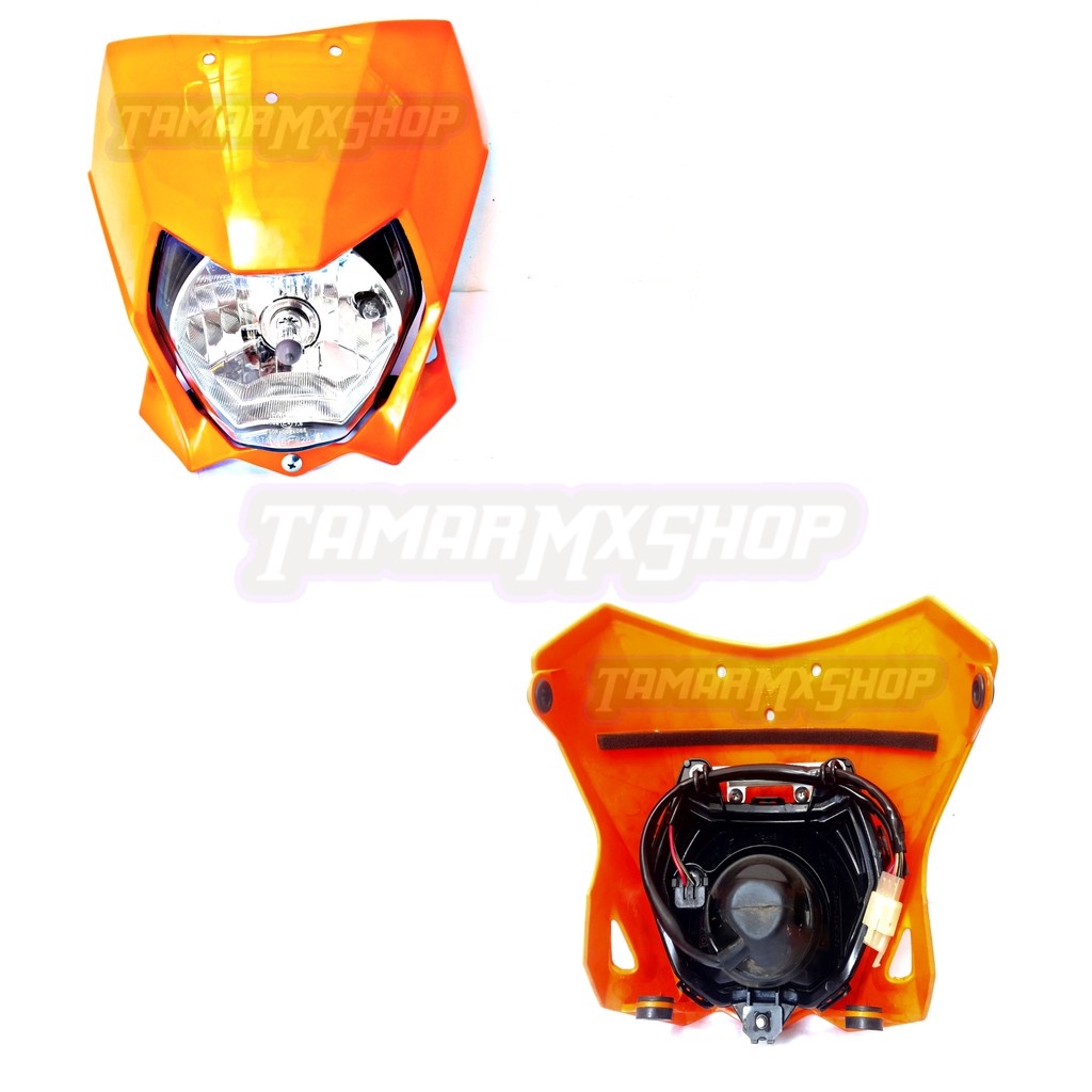 Reflektor Assembly Lampu Depan Headlamp Original Copotan Motor Kawasaki KLX 150 BF Original
