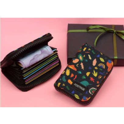 Dompet Kartu Card Holder Wallet Pria Wanita Banyak Slot Motif Footage Premium