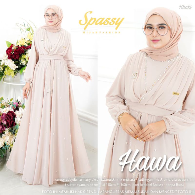 HAWA DRESS - Gamis Muslim Syari - Gamis Busui - Gaamis Premium Murah - Gamis Terbaru - Gamis Dewasa