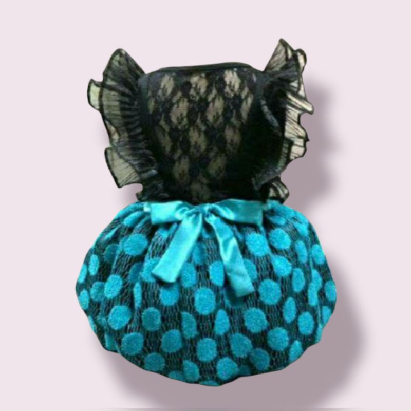 Dress balon blue / dress anak perempuan import