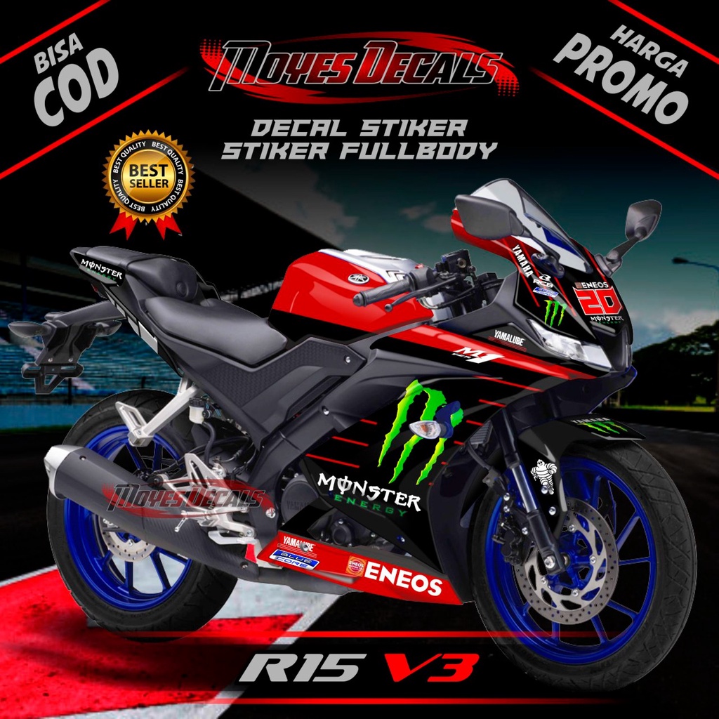Decal Sticker Full Body Yamaha R15 V3 Monster Motogp