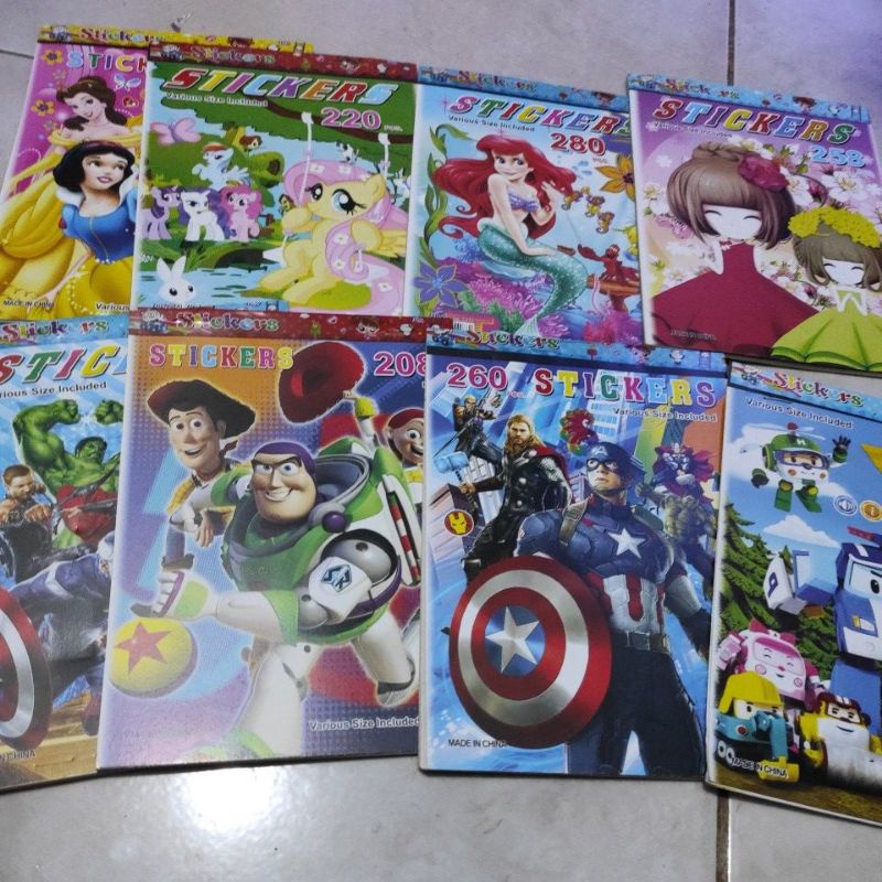 

buku stiker kartun anak