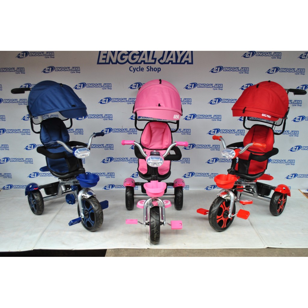 Sepeda Anak Roda Tiga Genio - Stroller Anak Roda 3 Genio - Baby Cariage