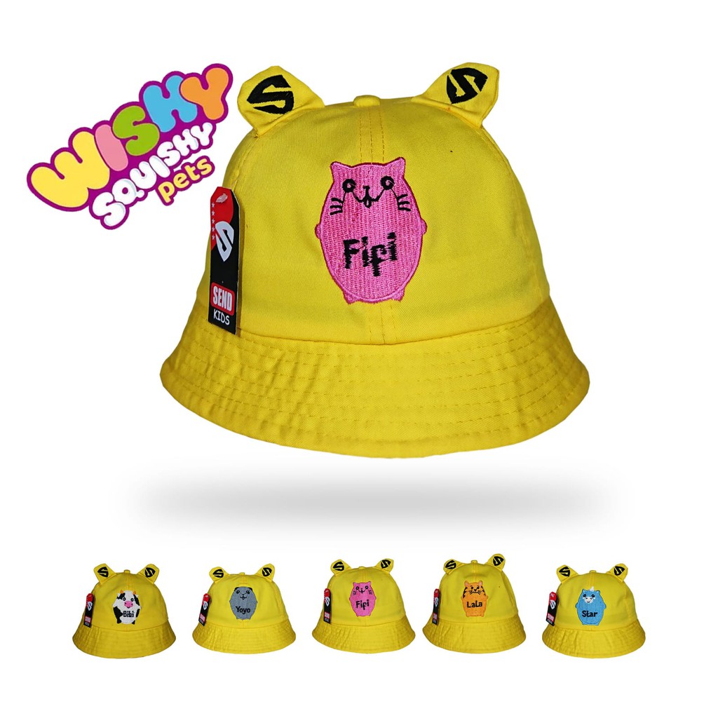 Topi bucket Anak terbaru karakter squishy pats