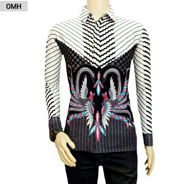 Kemeja Batik Lengan Panjang 021 Risna Batik Hrb026 Hem Batik Murah Seno Sogan Bakung Padi Manggar Md