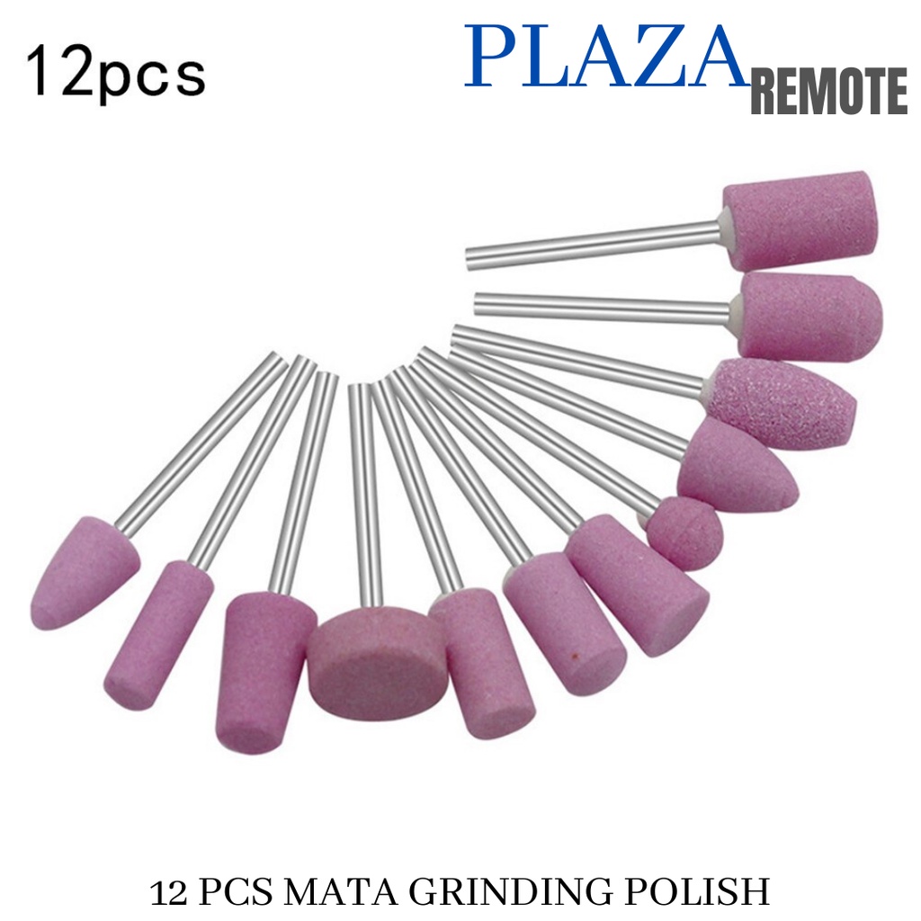 12 PC MATA BOR ASAH POLES DREMER GRINDER TUNER KUKU WARNA PINK