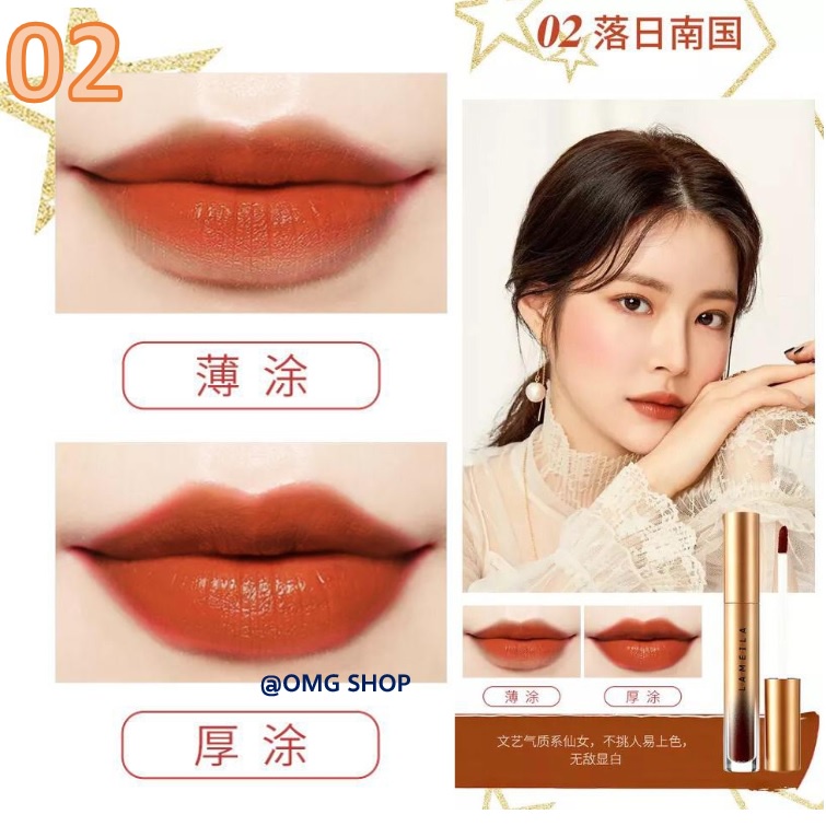 Liptint Korea Lameila GOLD Edition Lipstik Matte / Lipstik Tahan Lama Anti Air / Lipstick Lip Cream Lip Balm Lipgloss - Pelembab Pemerah Bibir Alami / Makeup Kosmetik Wanita Liptint Anak Sekolah Bibir Pink Alami / Pencegah Bibir Kering Pecah