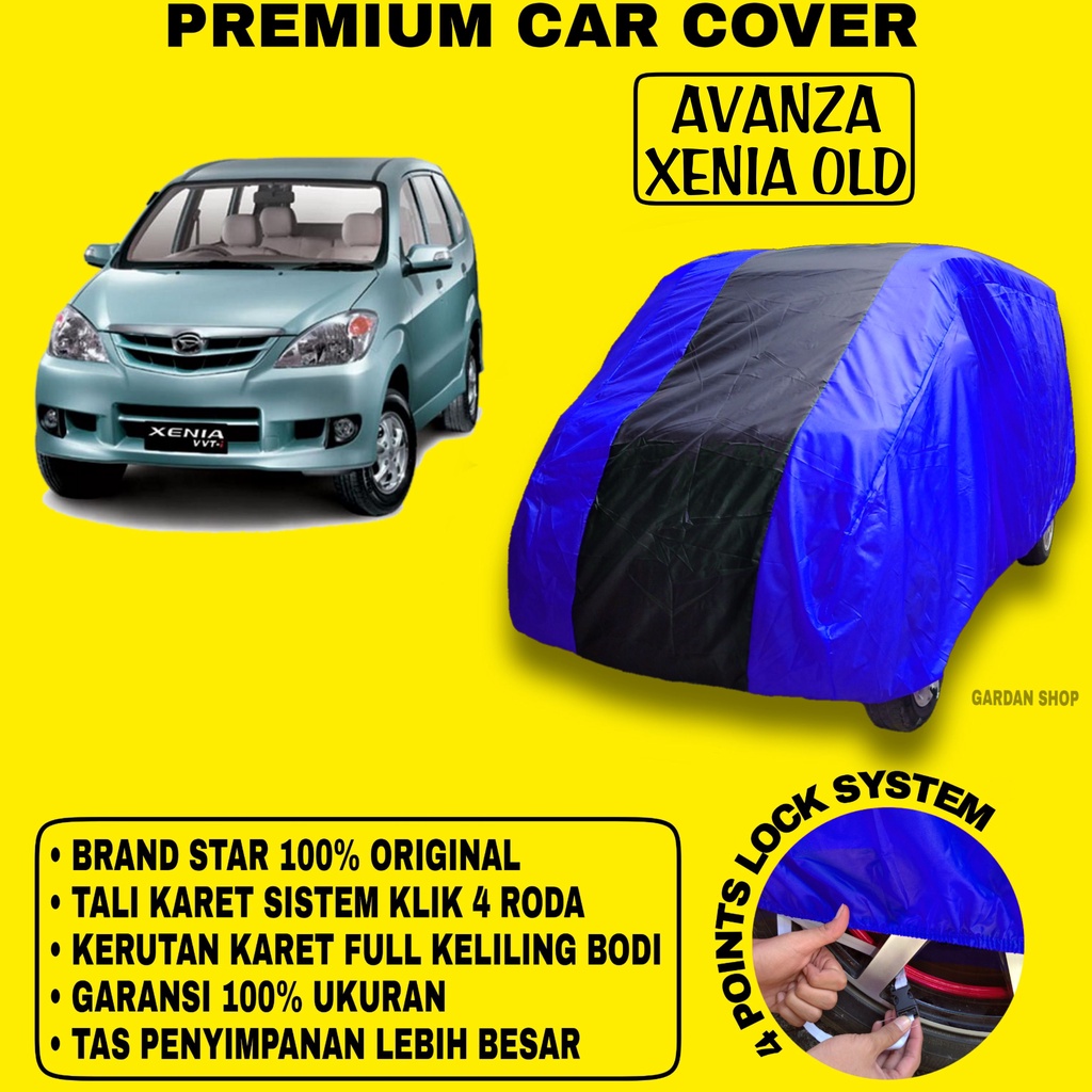 Body Cover AVANZA XENIA OLD BIRU HITAM Penutup Bodi Mobil Avanza Xenia Old Waterproof PREMIUM