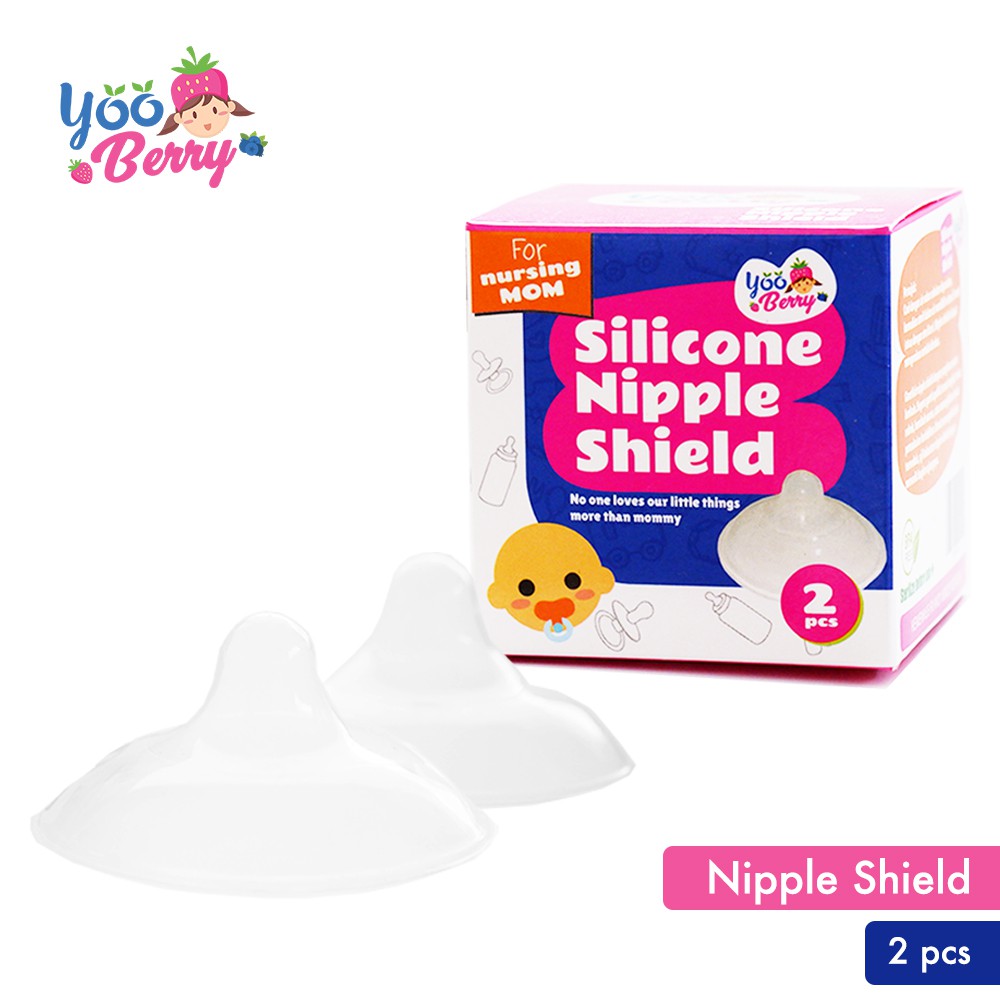 YooBerry 2 Pcs Silicone Nipple Shield Pelindung Puting Ibu Menyusui Perlengkapan Nursing Berry Mart