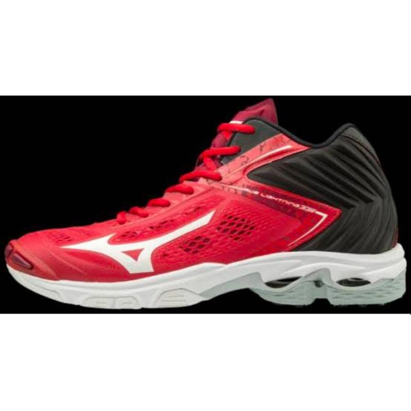 Promo sepatu mizuno wlz5 mid merah hitam tomato