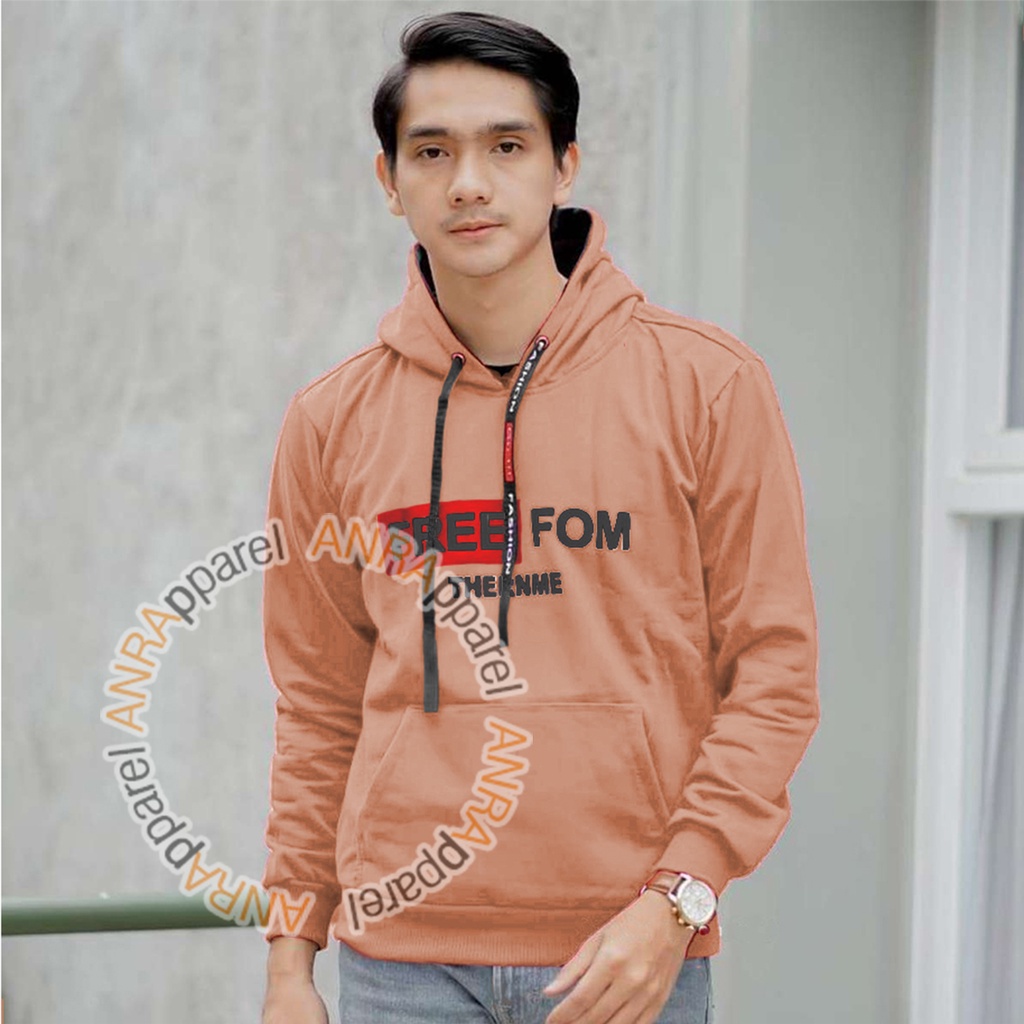 FREEFOM HOODIE PRIA - Sweater Hoodie Jumper Free FOM Cowok - Bahan Fleece