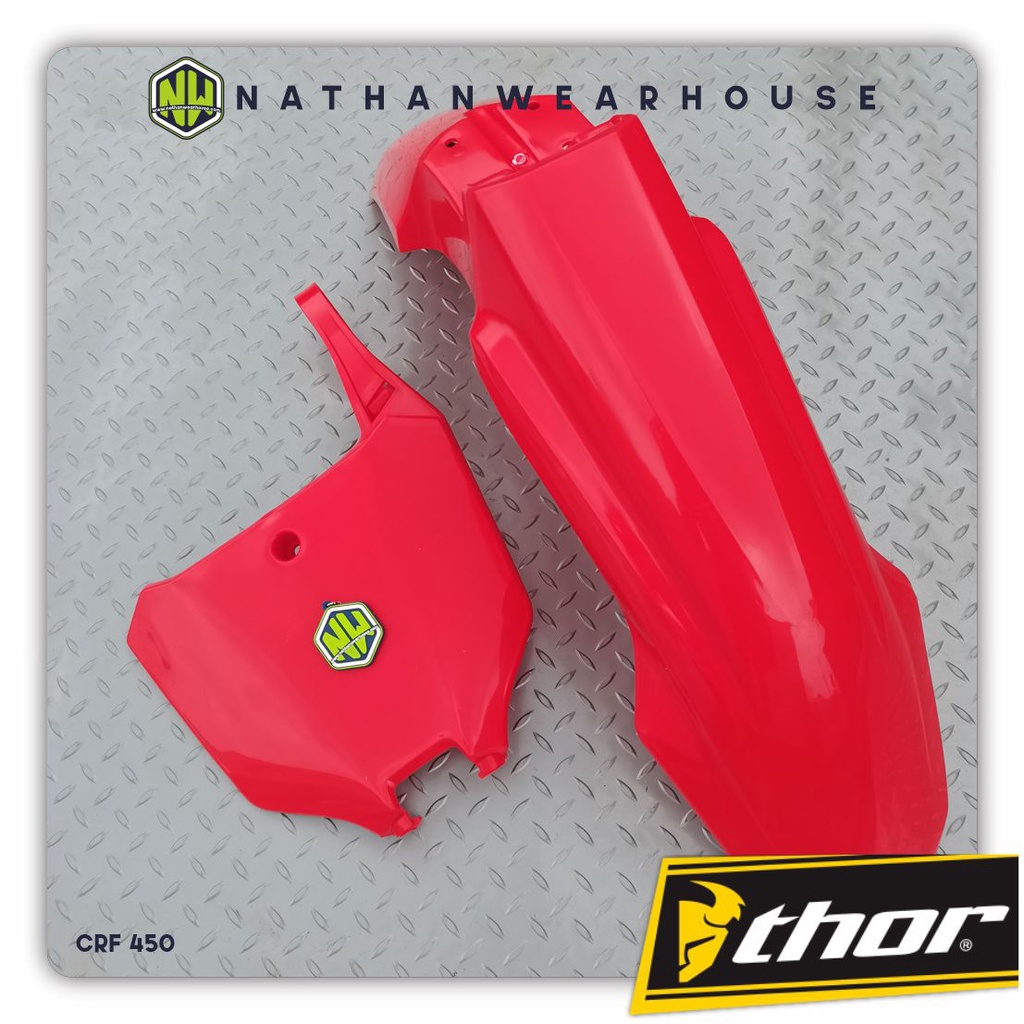 Spakbor Slebor Cover Papan Nomor Nomer Depan CRF 450 THOR