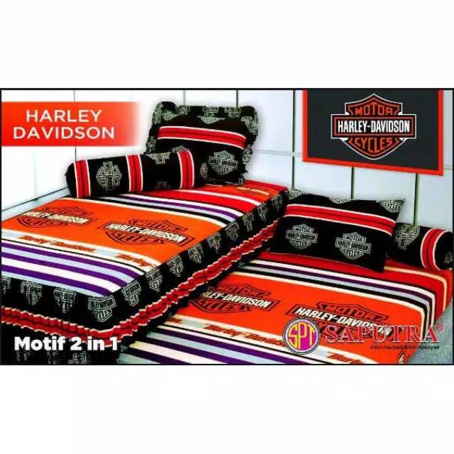 Saputra - ORIGINAL  Sprei 2in1 Sorong 120 motif Harley Davidson LIMITED EDITION