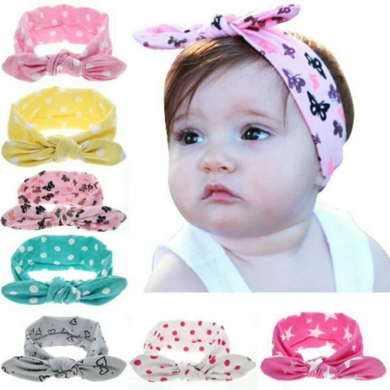 1Pcs BANDANA BAYI MOTIF / BANDO BAYI / headband bayi / AKSESORIS KEPALA  / BANDO PITA / BANDANA PITA