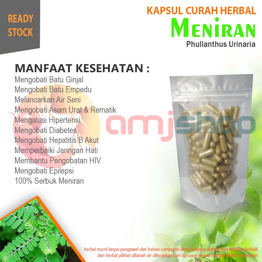 

KAPSUL CURAH HERBAL MENIRAN Kapsul Herbal Batu Ginjal Empedu Peluruh Kencing Hepatitis