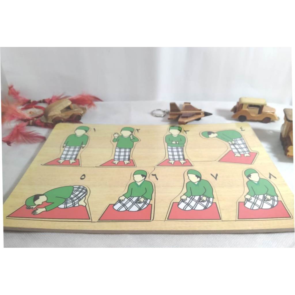 PUZZLE KAYU - MAINAN EDUKASI - PUZZLE GAMBAR GERAKAN SHOLAT LAKI – LAKI RIENS COLLECTIONS