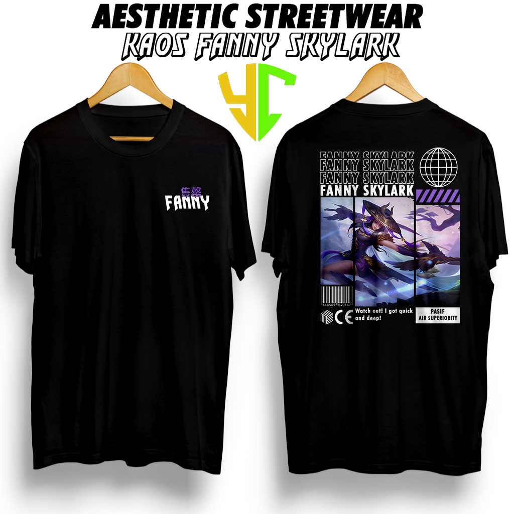 YC Kaos StreetWear Hero ML (FANNY SKYLARK) Bisa Request Hero, Kaos Pendek Pria Kaos Premium Kaso Str