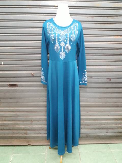 Gamis polos bahan Jersey