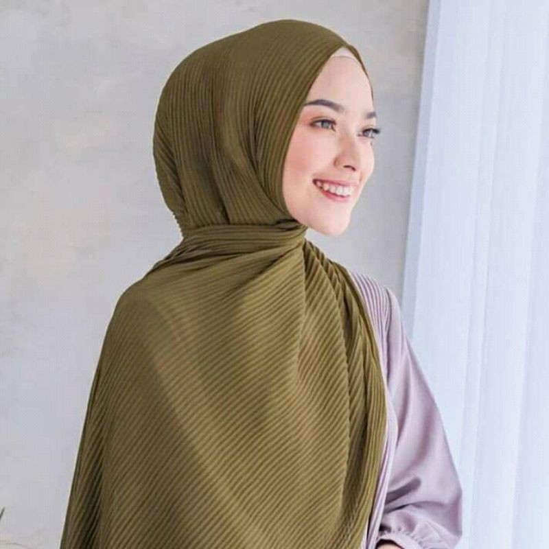 kerudung plisket premium