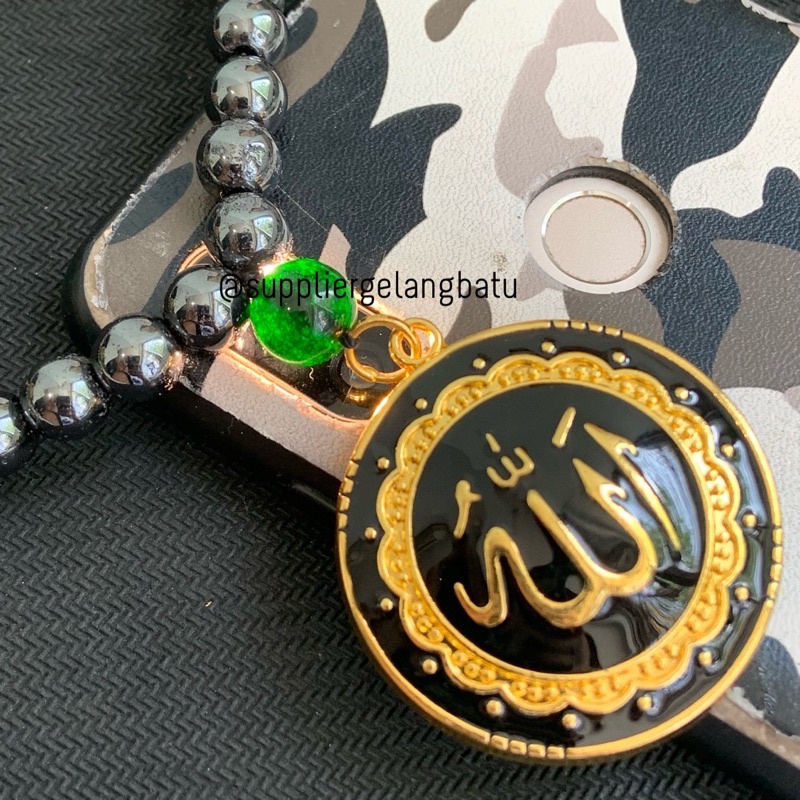 GINSAMYONG Allah gold blustin hematite black kade aceh terapi kesehatan qwq