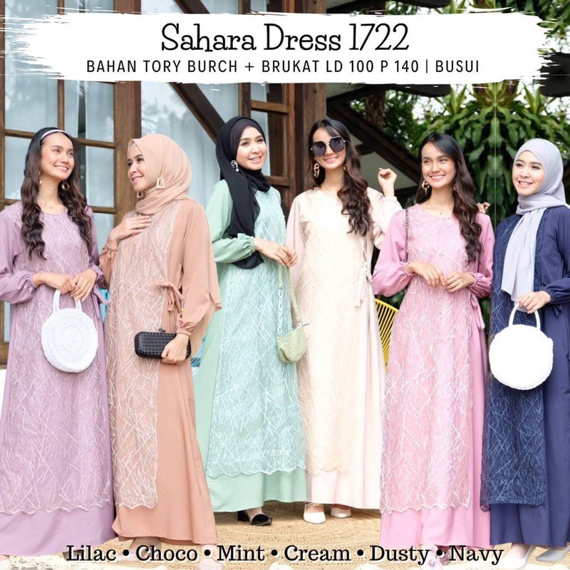 [REAL PICTURE] SAHARA DRESS TORY BURCH BRUKAT GAMIS TANAH ABANG PGMTA METRO GROSIR SUPPLIER KONVEKSI