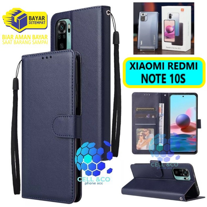 Flip cover XIAOMI REDMI NOTE 10S Flip case buka tutup kesing hp casing flip case leather wallet