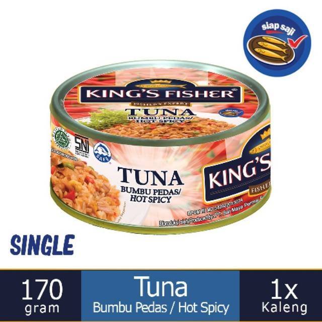 King'S Fisher Tuna In Canned - Daging Tuna Kaleng 170 Gram / Chunk In Brine