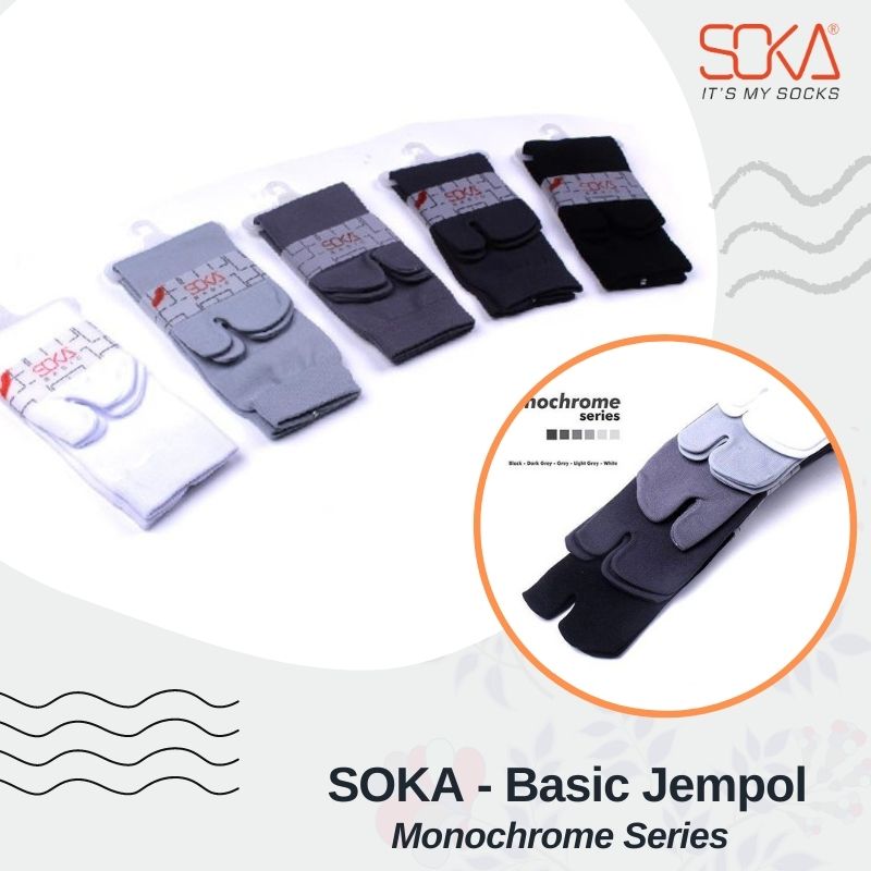 SOKA Kaos Kaki Basic Jempol - Monochrome Series