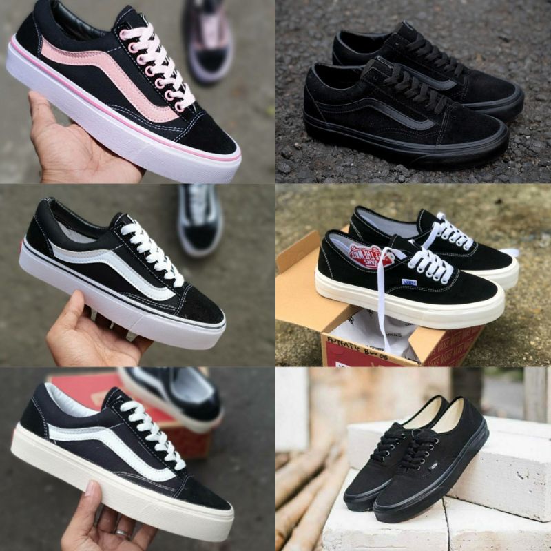 Vans Old Skool Black White Vans Old Skool Hitam Putih Vans Autentic Full Black Sepatu Vans Hitam Sepatu Vans Full Black Sepatu Pria Wanita