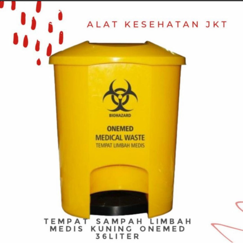 tempat sampah medis onemed 36 liter original