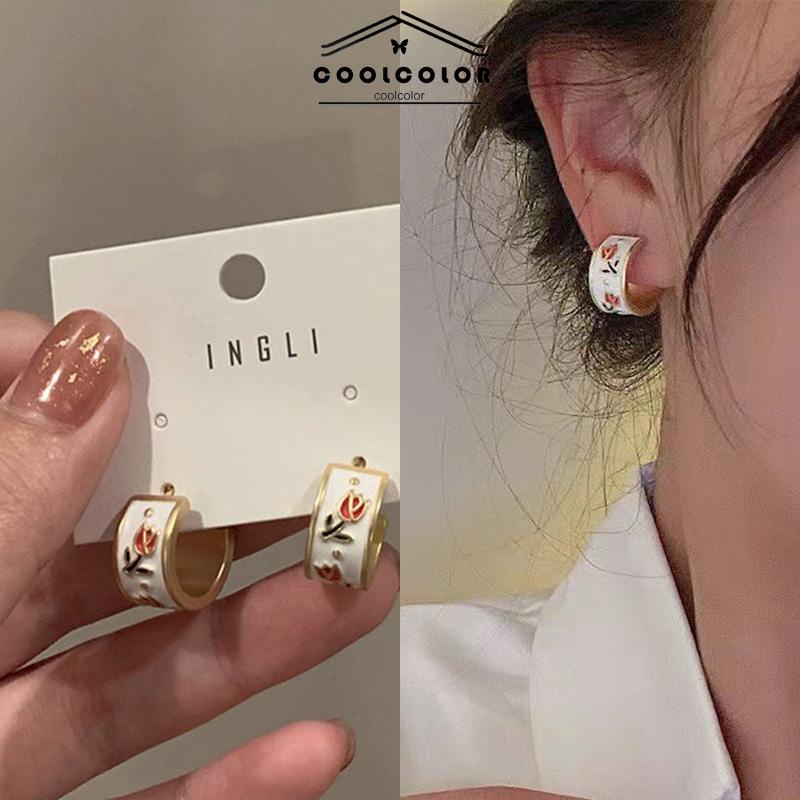 COD❤️1Sepasang Anting 925 perak Anti Karat Dan Anti Luntur Retro Wanita Murah Import Aksesoris Perhiasan Ready Stock